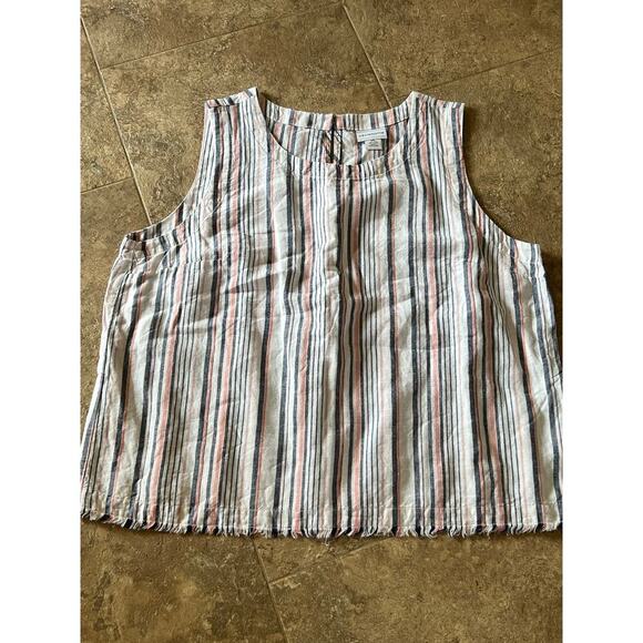Liz Claiborne scoop neck, stripe tank top, women's size XXL - Picture 5 of 7
